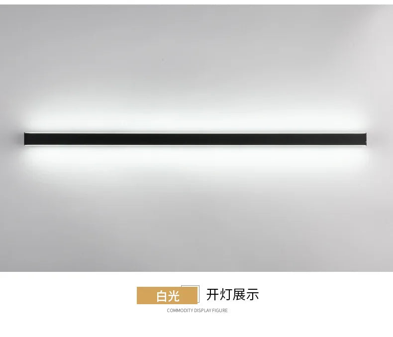 Minimalist Line Wall Lamp for Bedroom Headboard Hallway Creative Strip Light