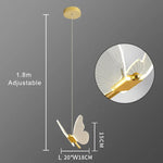Butterfly LED Chandelier for Duplex Villa Living Room Romantic Wedding Decor