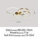 Modern LED Chandelier with Remote Control for Living Room & Bedroom Lighting