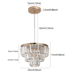 Crystal LED Ceiling Chandelier for Kitchen Island, Living Room, Dining Room Lighting