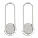 Modern White LED Wall Sconce Rotational Light Fixture for Bedroom Living Room