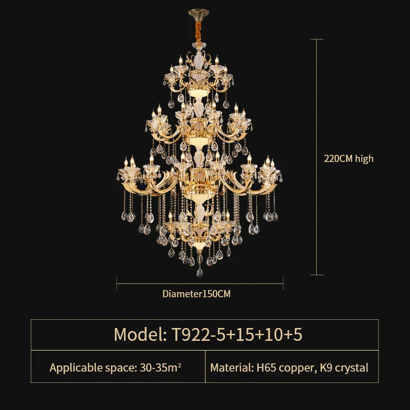 Elegant Crystal Chandelier for Living Room, Dining Room, and Bedroom