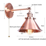 Afralia™ Pink Retro LED Wall Light Fixture - Industrial Vintage Ambient Luminaire