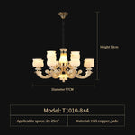 Natural Afghan Jade Villa Chandelier: High-Grade Living Room Lamp for Luxurious Atmosphere