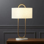 Modern Gold LED Table Lamp with White Lampshade for Luxe Home Decor