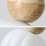 Wabi Sabi Yellow Travertine LED Pendant Lamp Wood Hanging Lights