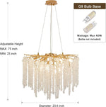 Crystal Tassel Chandelier: Elegant Dining Room Pendant Light Fixtures