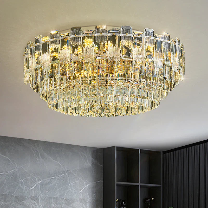 Crystal Light Chandelier: Luxury European Livingroom Lamp 2024 Collection