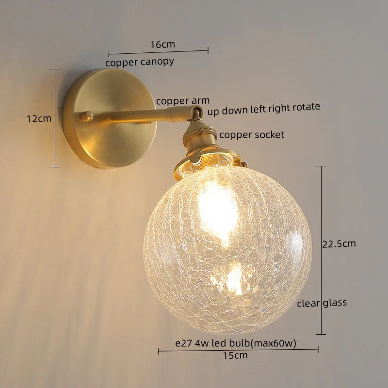 Green Glass LED Wall Lamps - Modern Home Decor Applique Murale