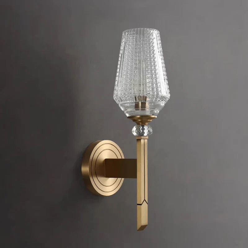 Palermo Copper & Glass Contemporary Wall Sconce