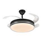Modern LED Ceiling Fan with Retractable Blades and Remote Control