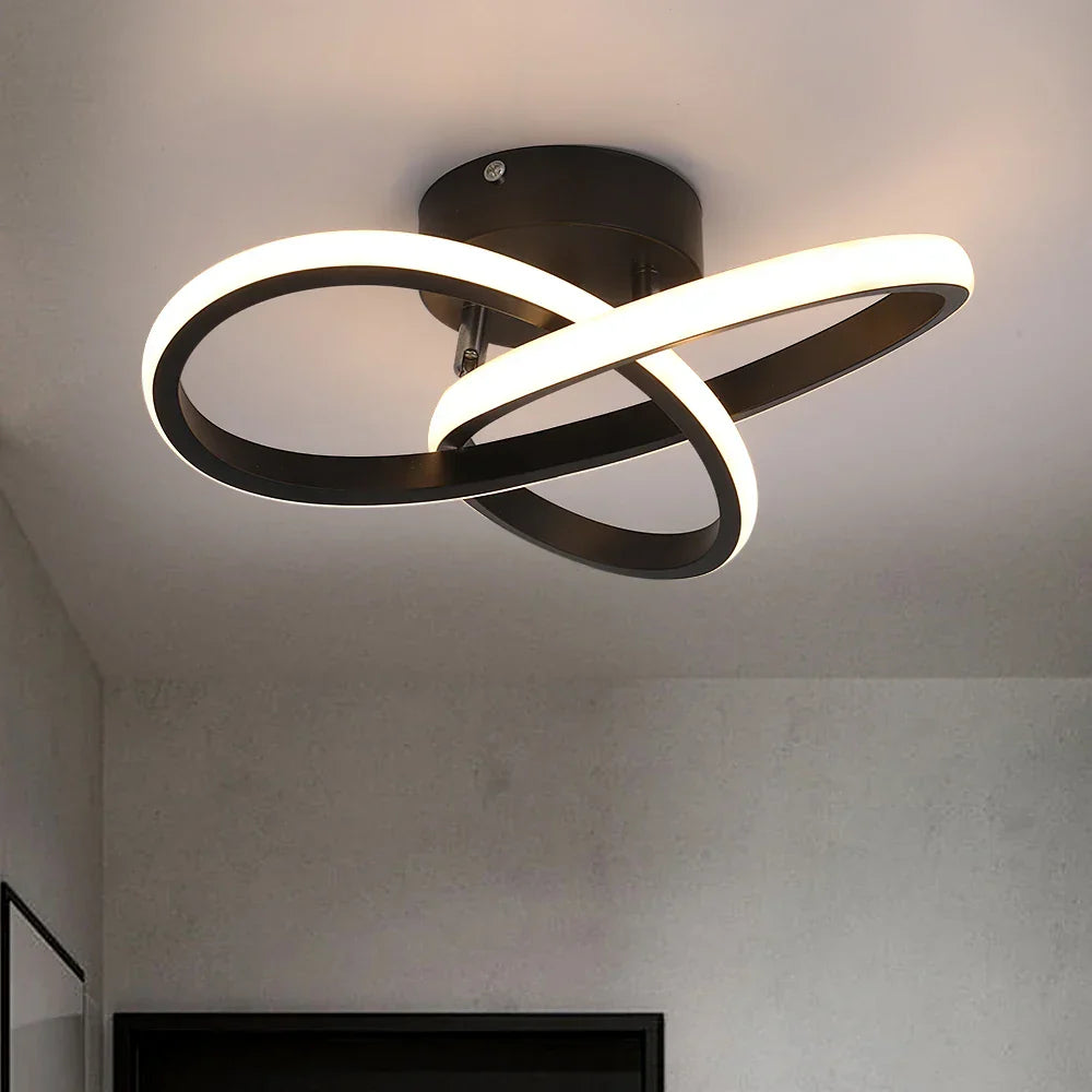 Twisted Acrylic LED Ceiling Chandelier for Modern Home Decor & Lighting