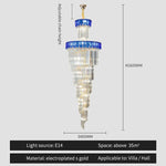 Crystal Chandelier: Elegant Villa Living Room Lighting