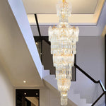 Crystal European Long Chandelier for Elegant Living Room Décor