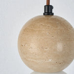LED Gourd Pendant Light Fixture with Yellow Travertine and White Glass