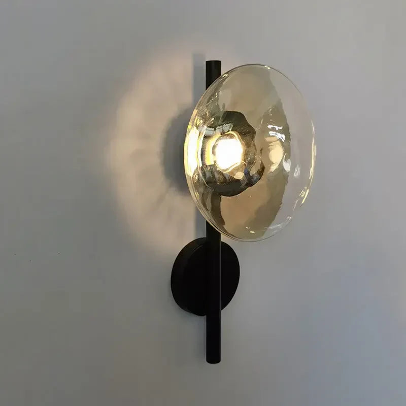 LED Glass Wall Sconce for Living Room Background Lighting
