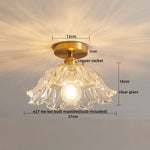 Glass Copper LED Ceiling Light - Simple Art Decorative Chandelier