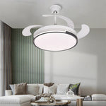 Invisible Ceiling Fan with LED Light, Retractable Blades, Remote Control
