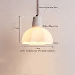 White Glass LED Pendant Lamp for Living Room & Dining Table