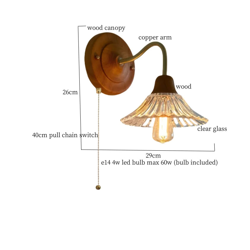 Afralia Glass LED Wall Sconce Lamp Colorful Living Room Bedroom Mirror Stair Light