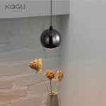 Gold Metal Luster Pendant for Bedside & Kitchen Island - Minimalist LED Hanging Light