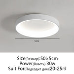 LED Ceiling Lights: White Grey Modern Design, Dimmable for Living Room Bedroom Dining