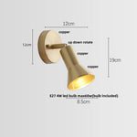 Copper Wall Light with Pull Chain Switch, Modern Nordic Design