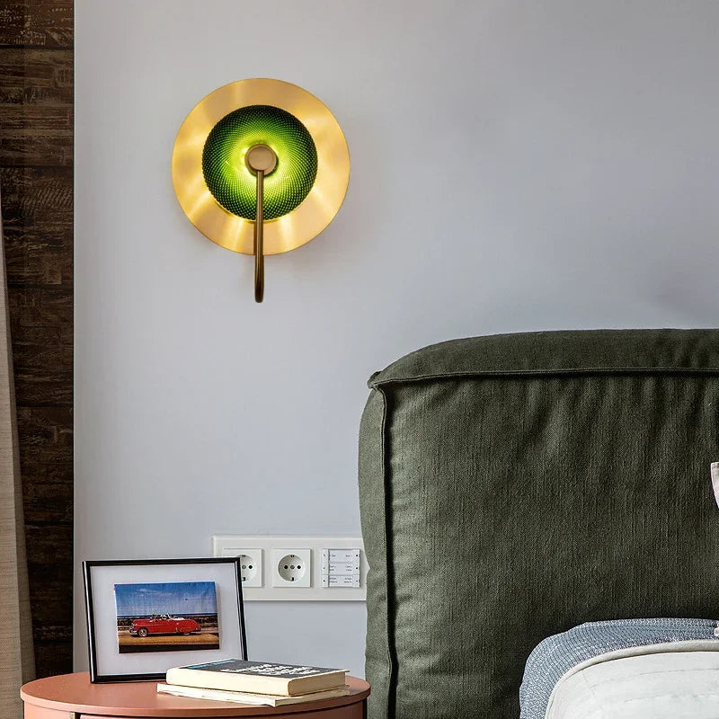 Modern Nordic Glass Wall Lamp LED Sconces Living Bedroom Lighting Fixture
