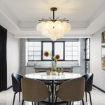 Modern Black Gold All-Copper Chandelier for Living Room Restaurant Nordic Minimalist