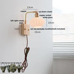 Rotatable LED Wall Light Fixture with Pull Chain Switch, Modern Nordic Design