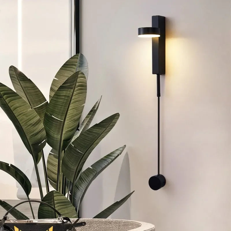 Adjustable LED Wall Lamp Rotation Dimming Switch Indoor Sconce Lighting