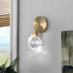 Crystal LED Wall Sconce Fixture - Modern Luxury Copper Ceiling Light for Home Decor