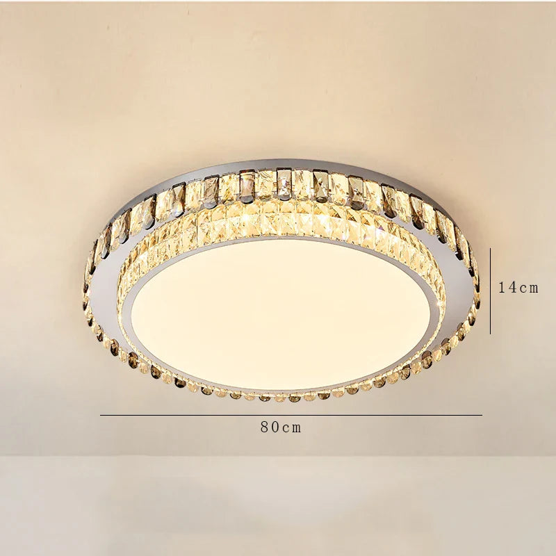 Modern Crystal LED Ceiling Chandelier for Living Room and Bedroom