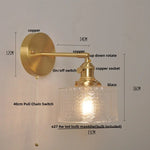 Nordic Modern LED Glass Wall Light Fixture for Bedroom, Living Room, Porch