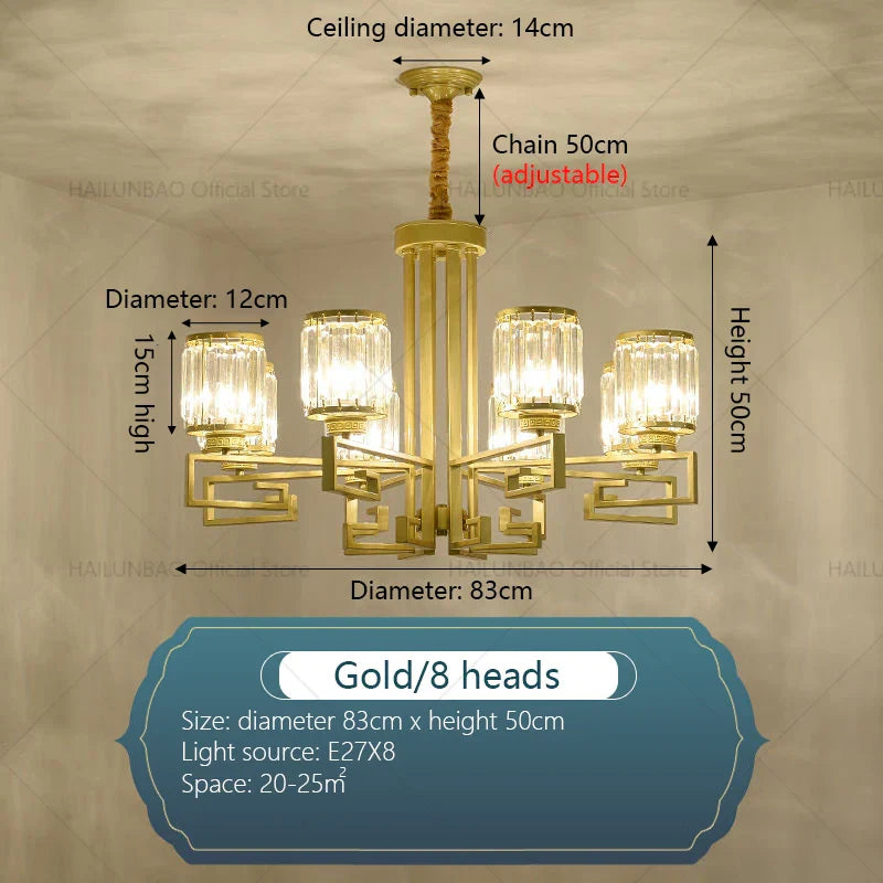 Crystal Chandelier: Modern Luxury Main Light for Livingroom, Hall, and Restaurant