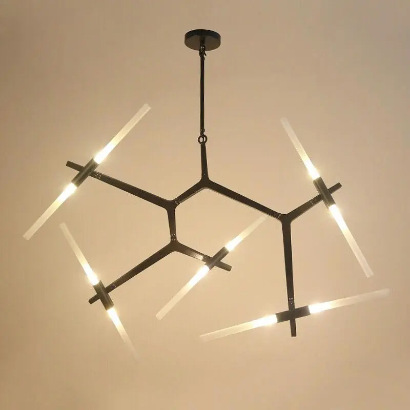Glass LED Chandelier Ceiling Light for Modern Nordic Design Home Decor
