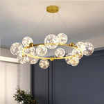 Modern Dimmable Metal Pendant Lights with Glass Globe for Dining Room & Bar