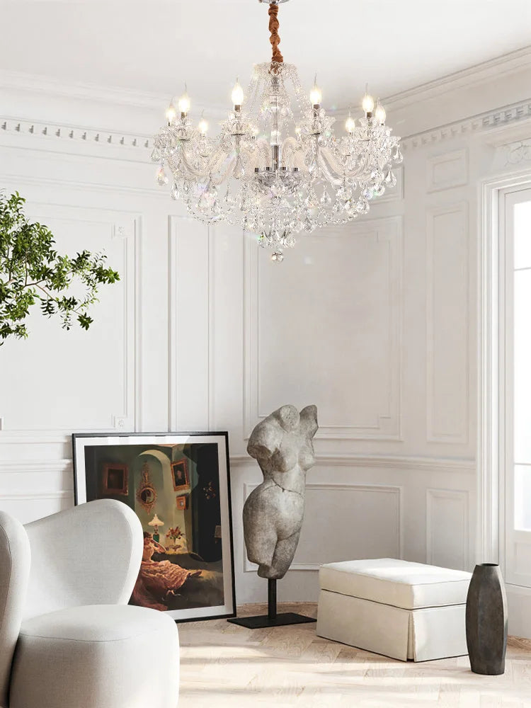Elegant LED Crystal Chandelier for Home Décor and Romantic Ambiance