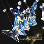 Crystal Butterfly Rotating Chandelier for Modern Light Luxury Villas