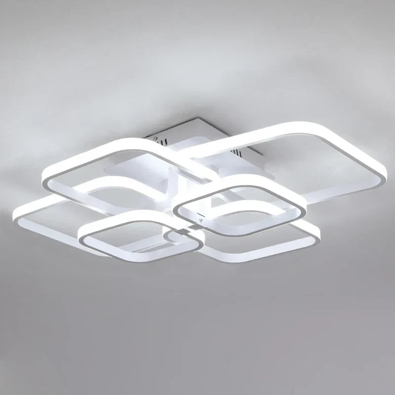 LED Square Chandelier Ceiling Light for Living Room Bedroom