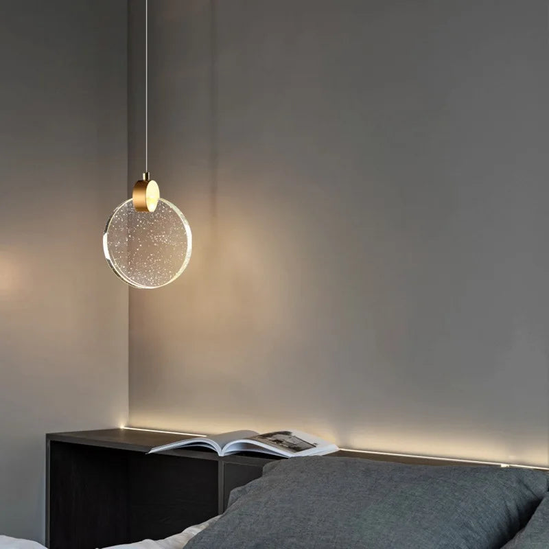 Modern Crystal Pendant Light for Bedroom and Living Room Decor