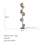 Nordic Glass Shade LED Floor Lamp for Minimalist Living Room & Bedroom