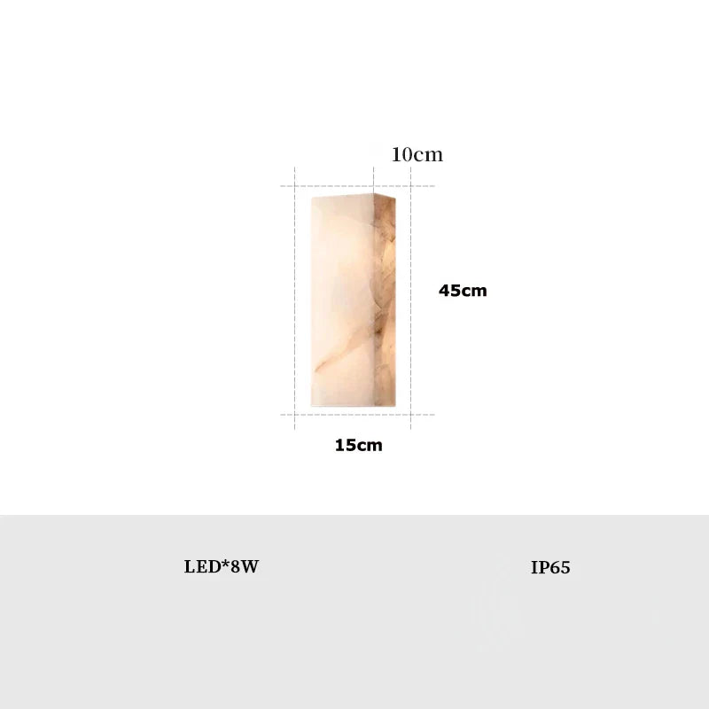Outdoor Marble LED Wall Sconce - IP65 Waterproof American Design