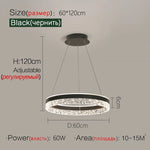 Crystal Ring LED Pendant Light - Modern Home Lighting for Bedroom and Restaurant