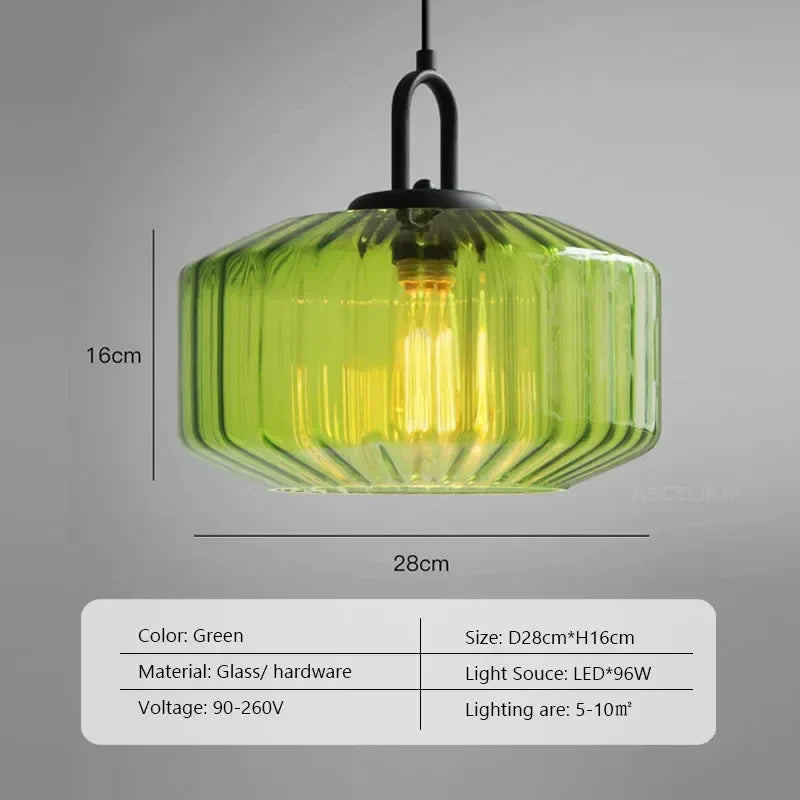 Glass LED Pendant Chandelier Colorful Kitchen Island Light Fixture