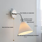 White Ceramic LED Wall Lights Adjustable Modern Bedside Lamp