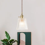 Nordic Style Copper Glass LED Pendant Lights for Living Dining Room