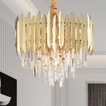 Crystal Chandelier LED Pendant Light Fixture for Luxury Living Room Décor