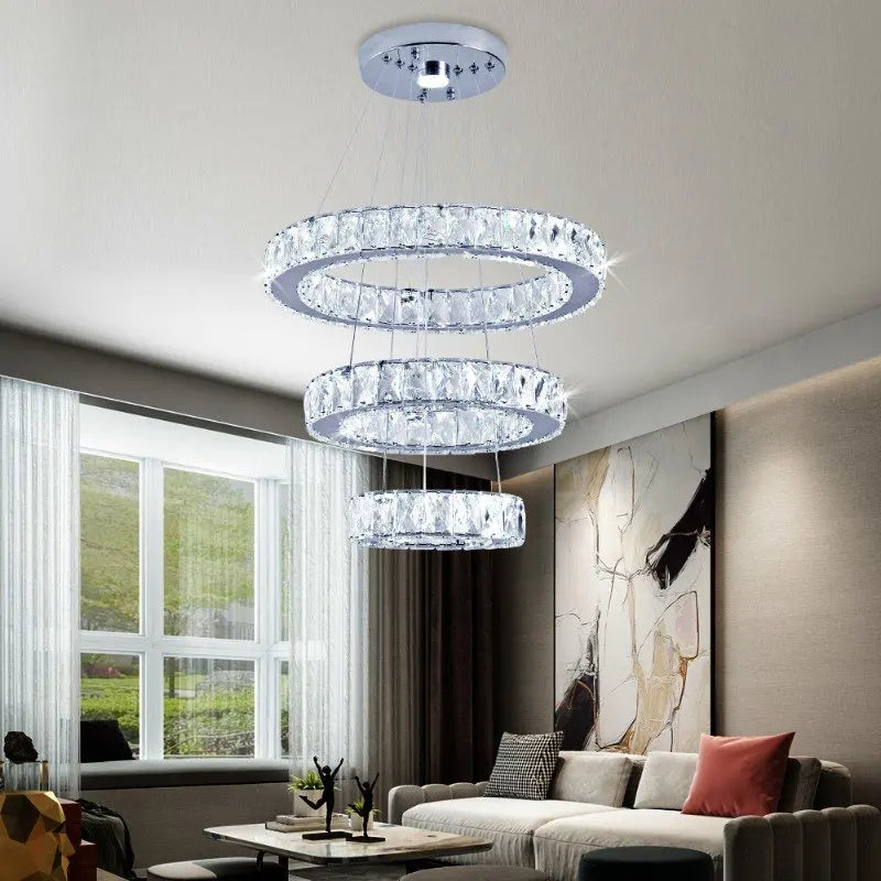Crystal Chandelier Pendant Lamp for Dining Room and Bedroom