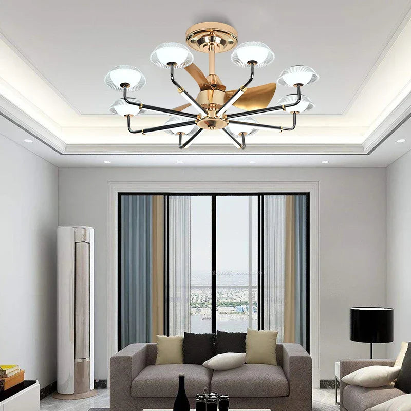 Tropics Fan Light Chandelier: Modern Simple Indoor Ceiling Board Summer Breeze Coastal Design